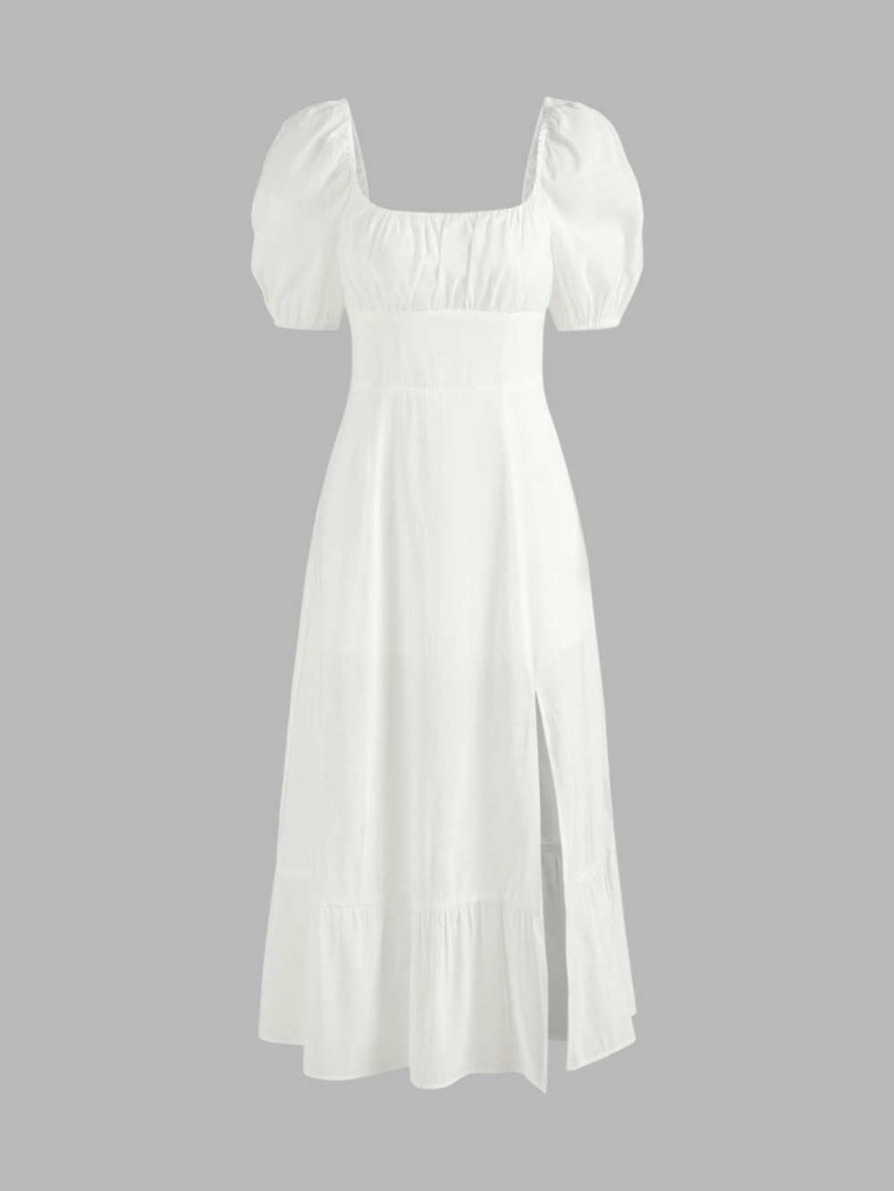 NWT Cider White Puff Sleeve Midi Dress Modal Blend Size Small Bridal Graduation